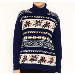 Alfred Dunner Floral Sweater size xl made in usa